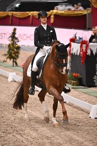 Celestine Kindler, hier mit Quotenkönig, führt die Rangliste der Jungen Reiter an. | © Dill
