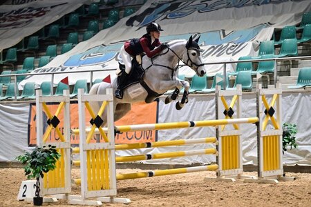 Lena-Marie Kraus wusste abermals zu überzeugen und sicherte sich mit ihrem Erfolgspartner Voodstock de l’Astree  am Samstag einen Sieg im Springen der Pony-Tour in Opglabbeek. | © Dill (Archiv)