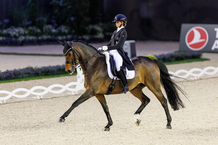 Was für ein Erfolg: Jessica Neuhauser und Rockson schnappen sich bei ihrer CHIO Aachen Premiere einen überragenden vierten Platz in der 4*-Kür. | © Lafrentz