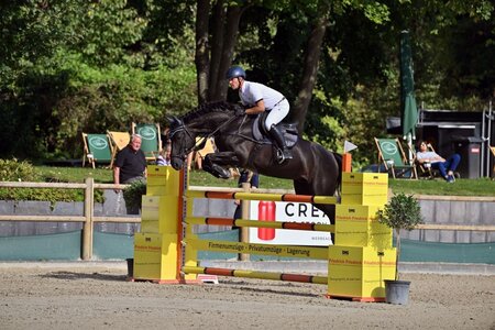 Sven Goggi und D’Oriola  konnten im S*-Springen mit Siegerrunde in Babenhause zu Platz vier springen. | © Dill (Archiv)