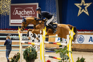 Leo Renner und Ludwig sicherten einen starken zweiten Platz im Großen Preis der Junioren der Aachen Jumping Youngstars. | © Jasmin Metzner